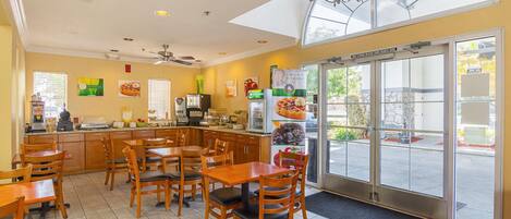 Free daily buffet breakfast