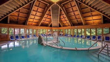 3 indoor pools, outdoor pool, sun loungers