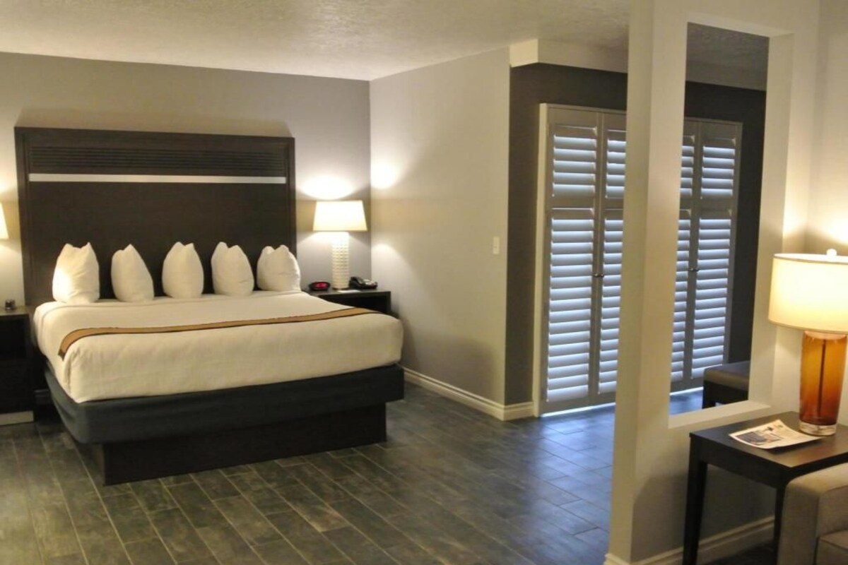 Hypo-allergenic bedding available, in-room safe, desk, laptop workspace