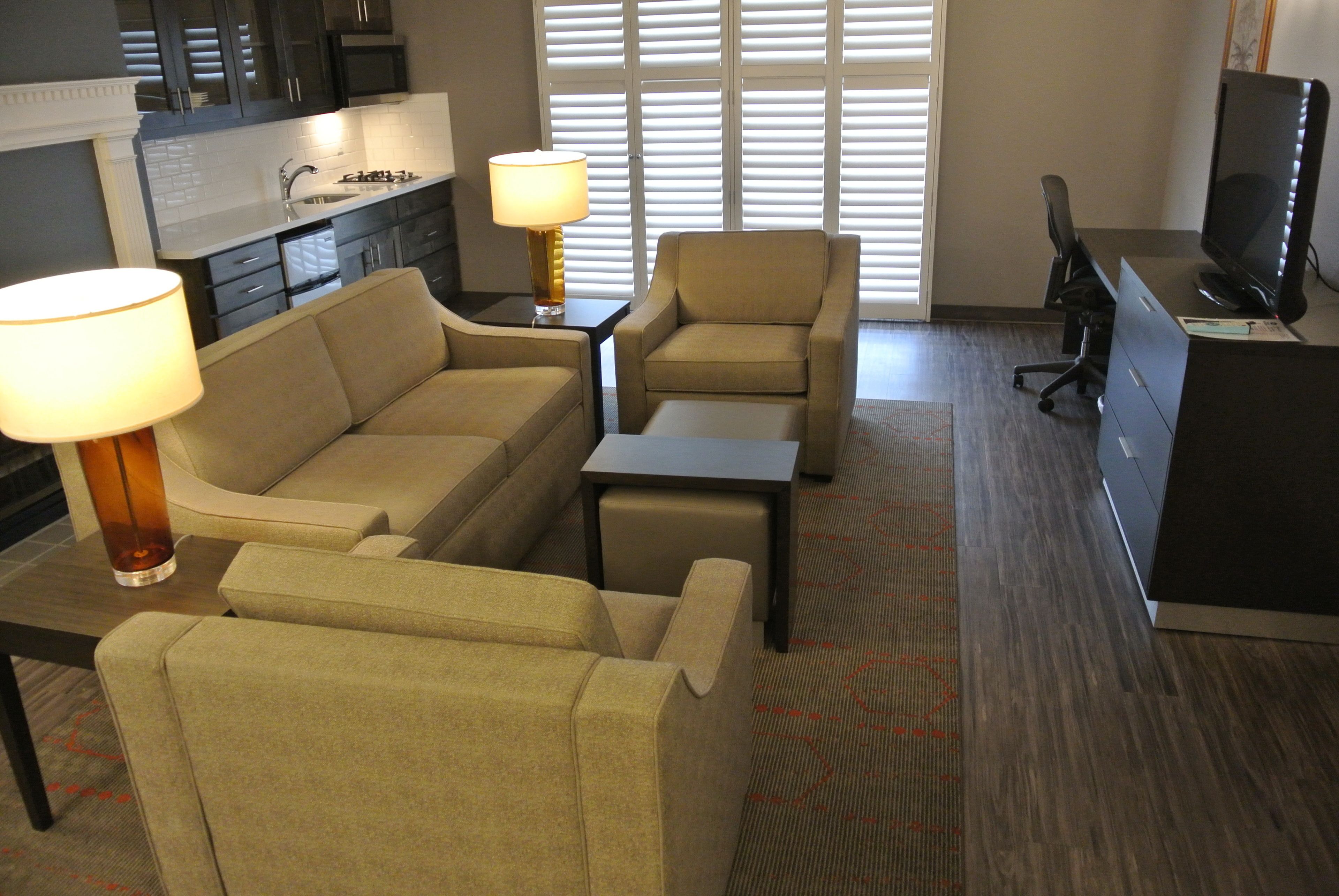 suite, 2 queen beds, non smoking, fireplace (third bed is a sofabed) | hypo-allergenic bedding, in-room safe, desk, laptop workspace