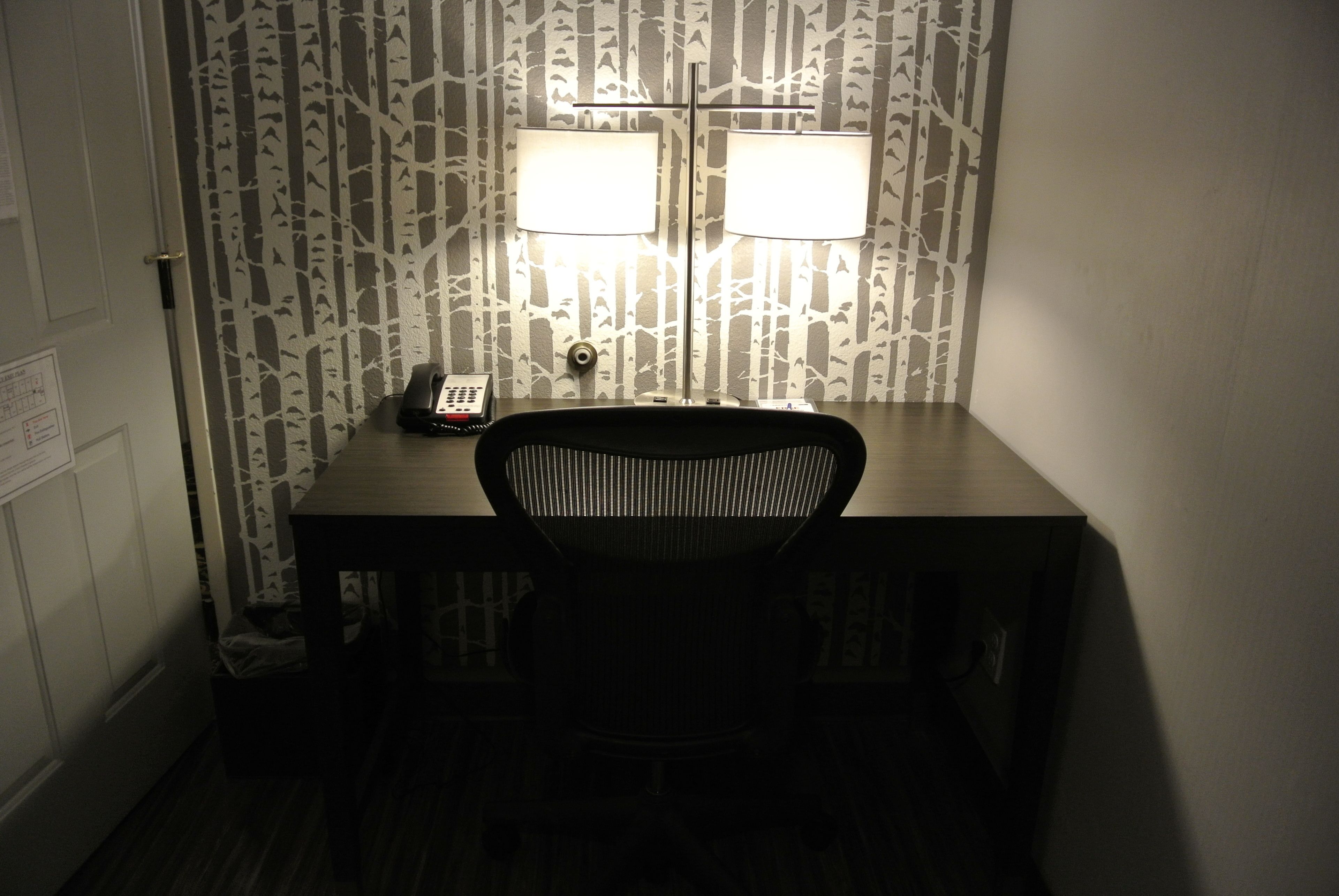 hypo-allergenic bedding, in-room safe, desk, laptop workspace