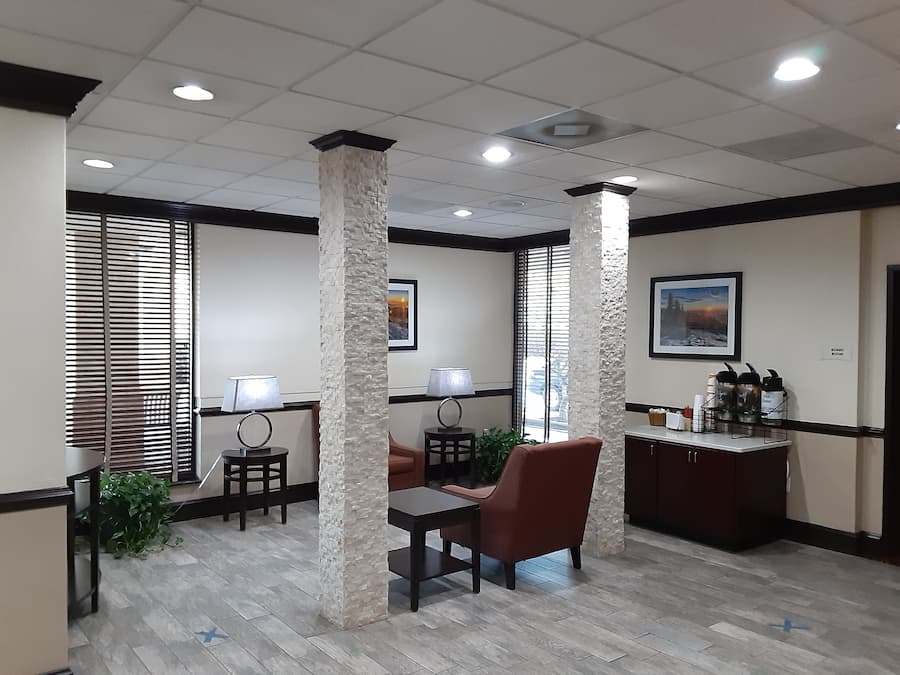 Sitteområde i lobbyen