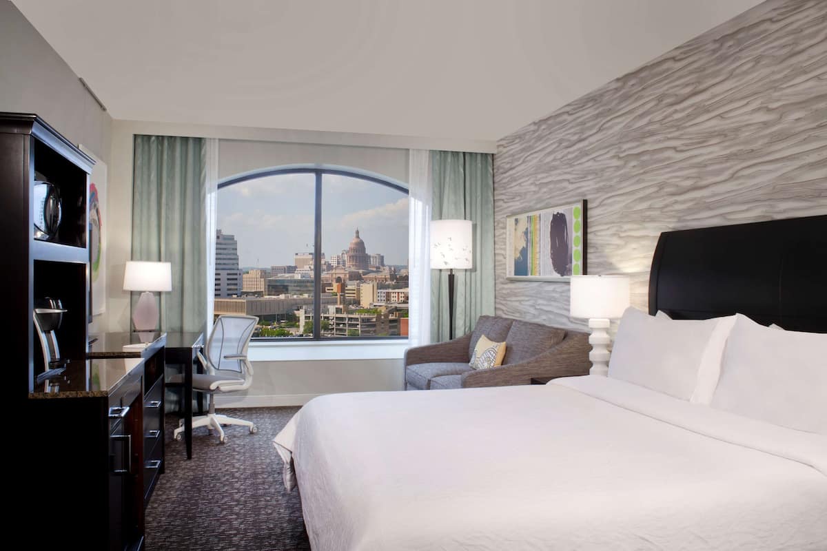 Premium bedding, down comforters, in-room safe, desk