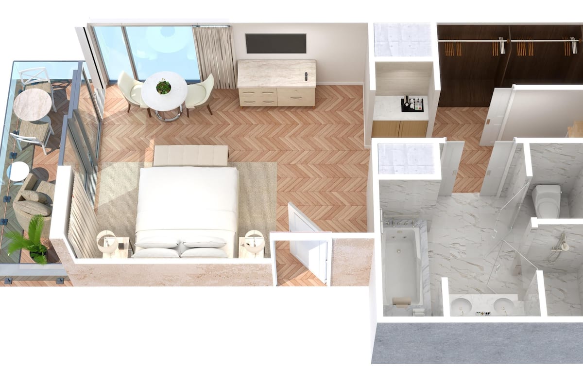 Junior Suite, 1 King Bed, Ocean View | Premium bedding, down comforters, minibar, in-room safe