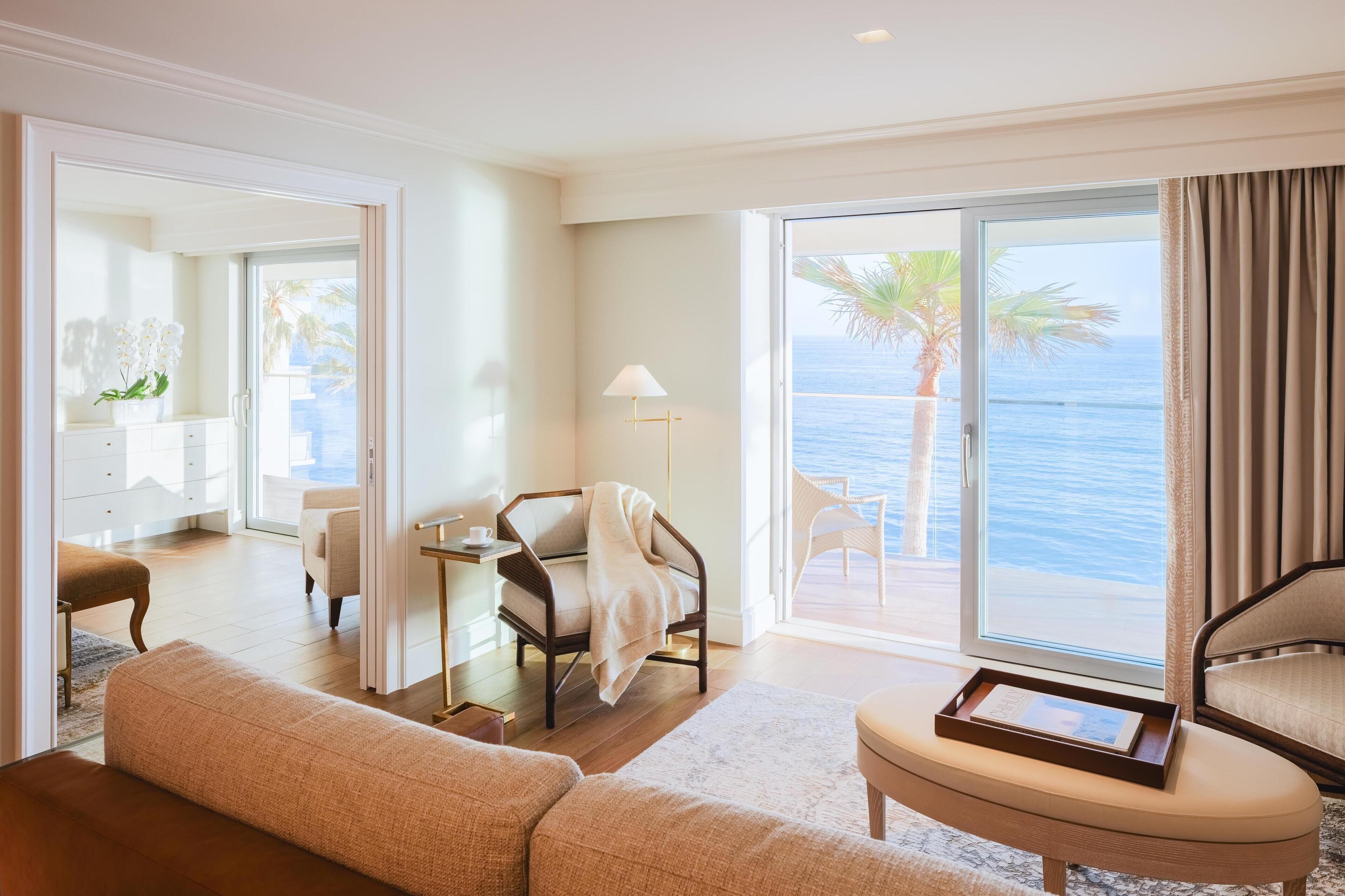 presidential suite, multiple beds, ocean view | premium bedding, down duvets, minibar, in-room safe