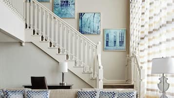 55-inch flat-screen TV with cable channels, TV, Netflix