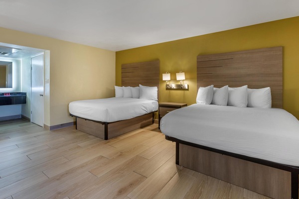 Room, 2 Queen Beds, Accessible | Premium bedding, desk, laptop workspace, blackout drapes