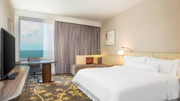 Down duvets, pillow-top beds, in-room safe, desk