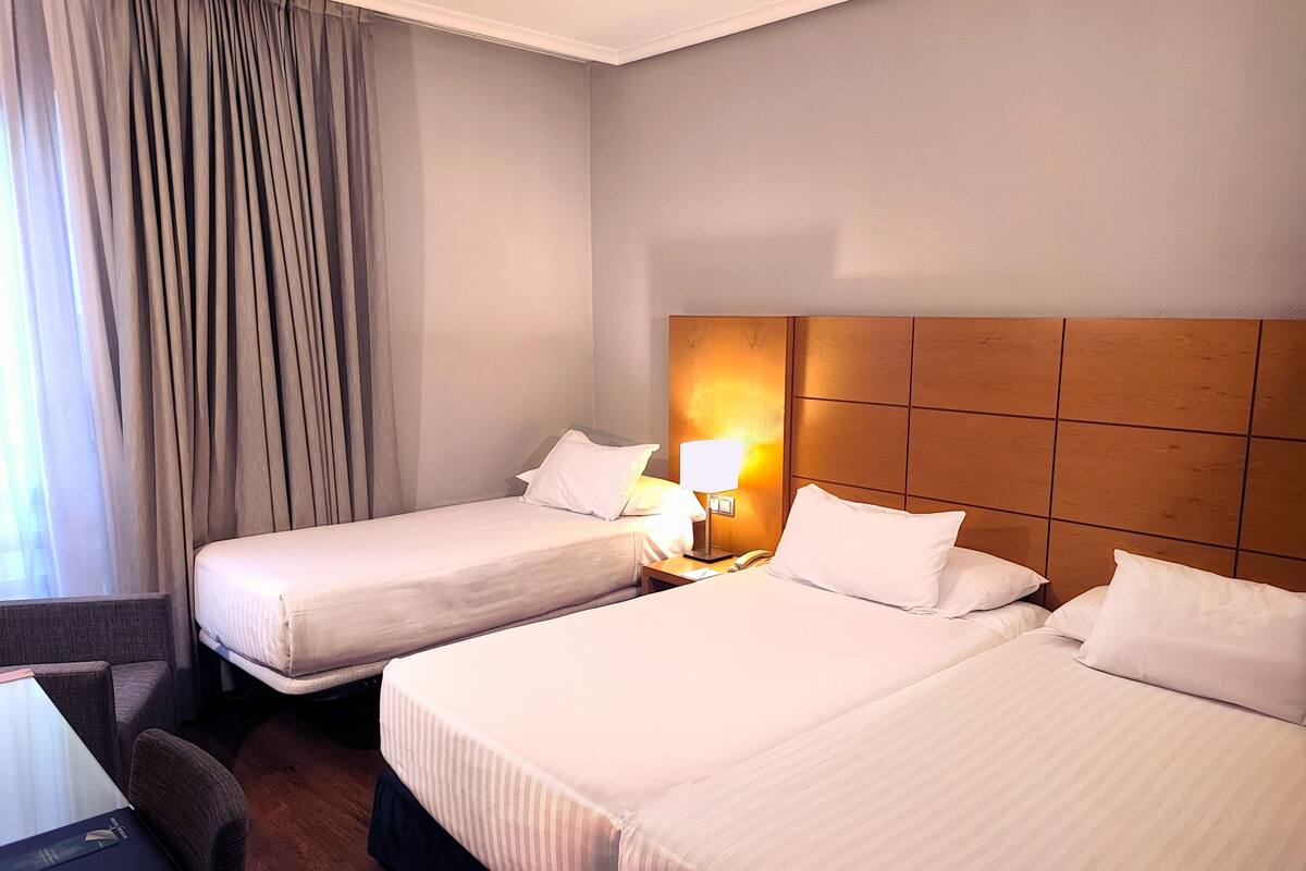 Down duvets, minibar, in-room safe, desk