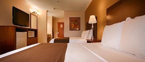 Ropa de cama de alta calidad, colchones con pillow-top y escritorio