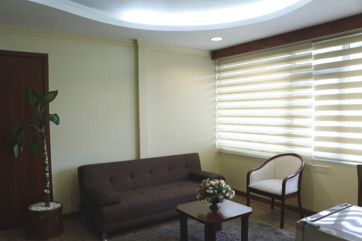 Junior Süit, Özel Banyo, Kule | Oturma alanı | Uydu yayını kanalları bulunan 32 inç plazma televizyon, televizyon