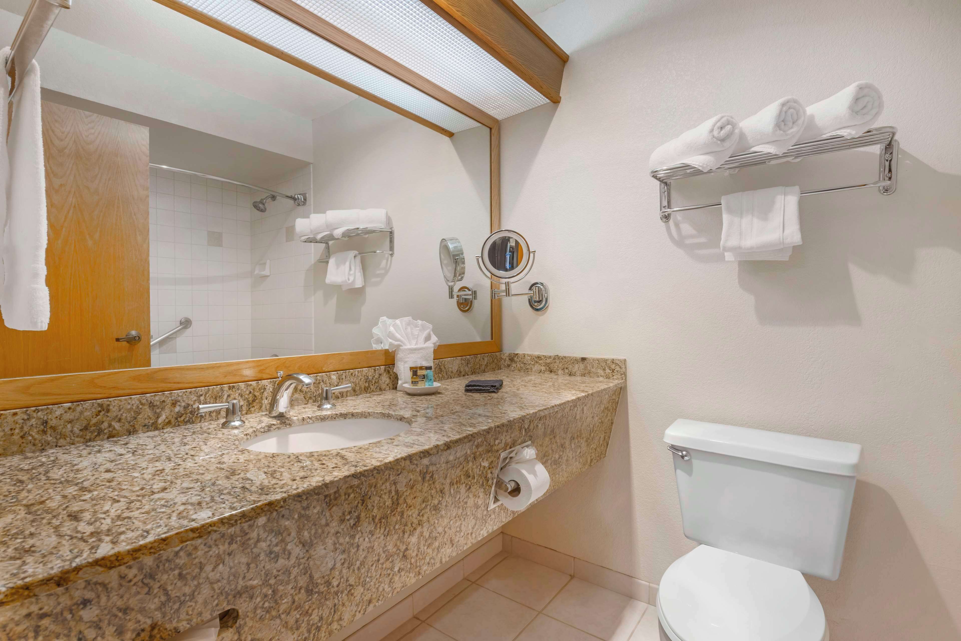 free toiletries, hair dryer, towels, soap