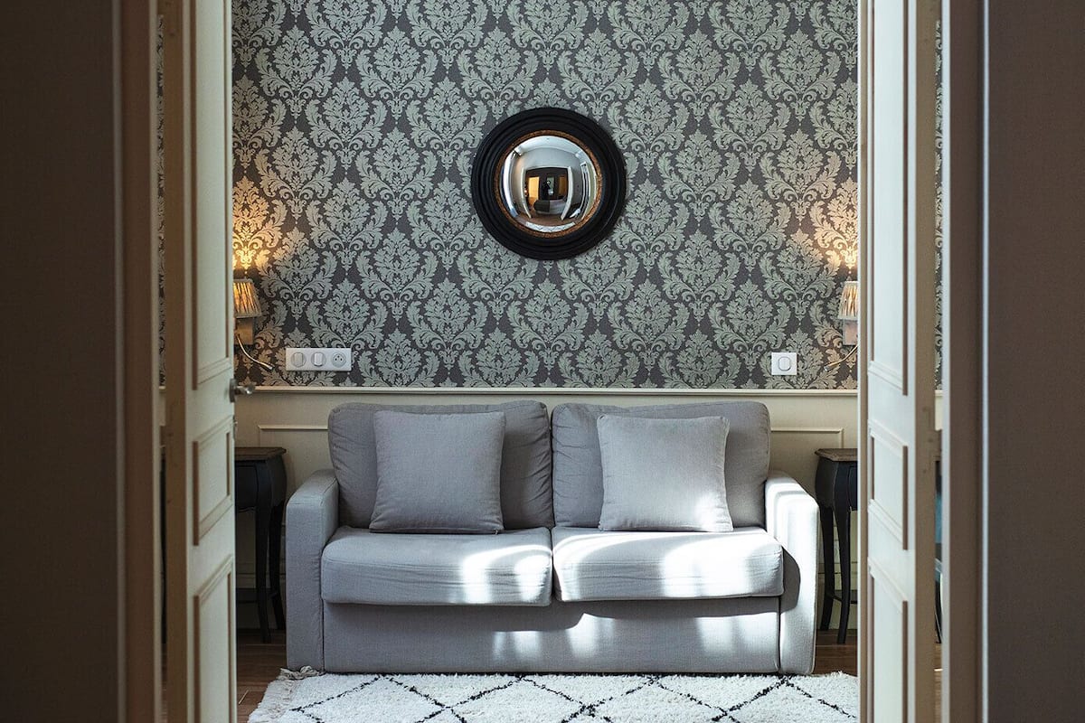 suite, 1 king bed, non smoking (with sofabed) | living area | flat-screen tv