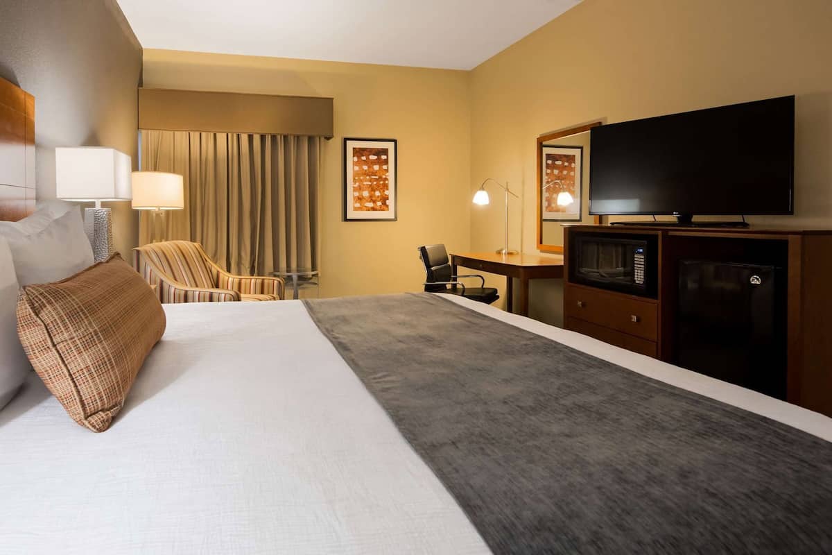 Hypo-allergenic bedding, in-room safe, desk, laptop workspace