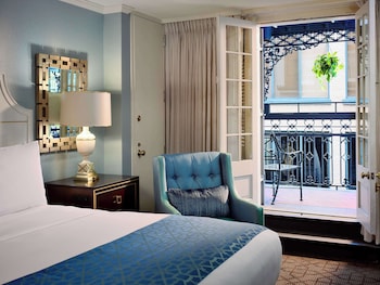 Hotel room view looking out at The Royal Sonesta New Orleans