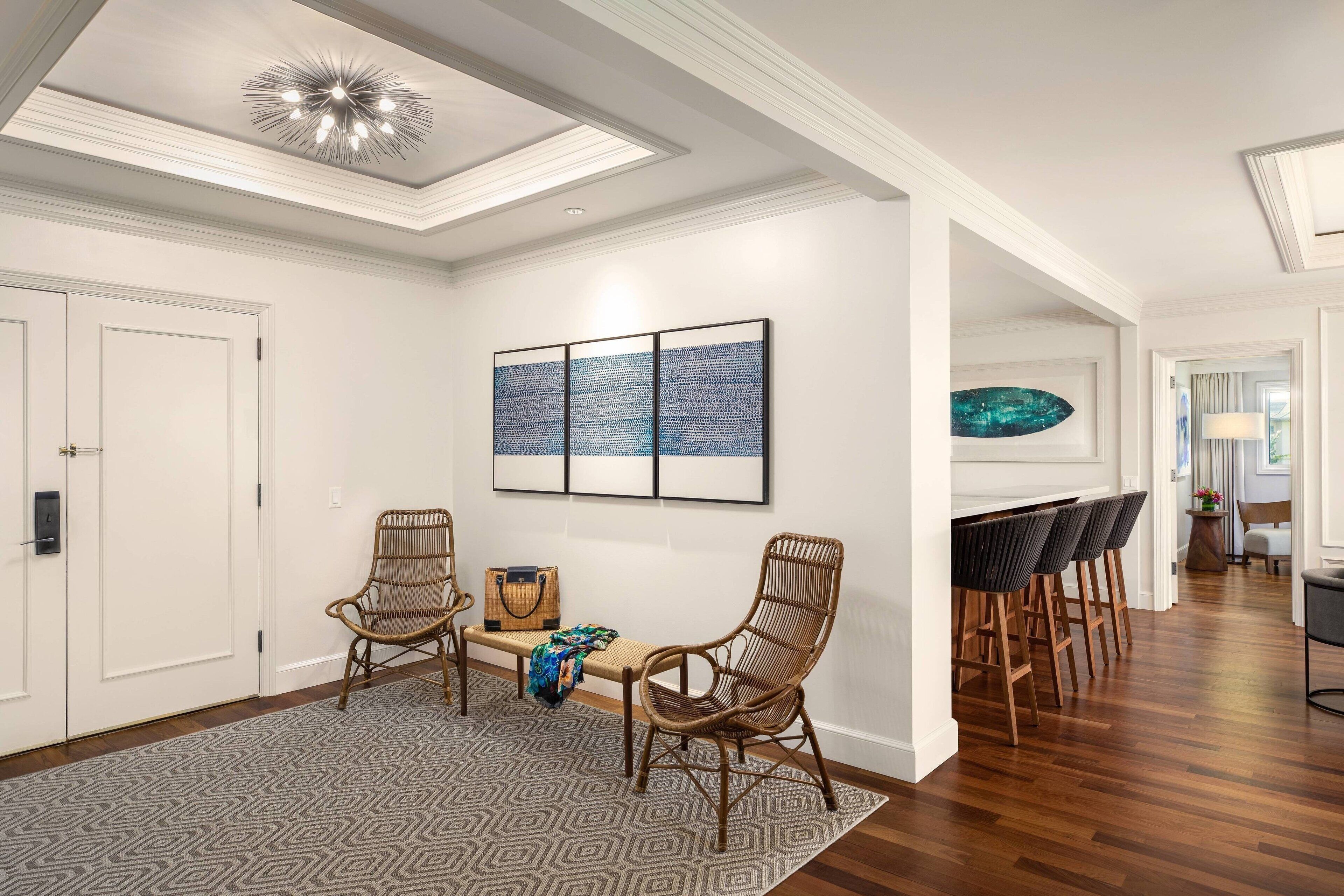 royal pacific suite, 2 bedrooms, club lounge access, oceanfront | 1 bedroom, egyptian cotton sheets, premium bedding, down duvets