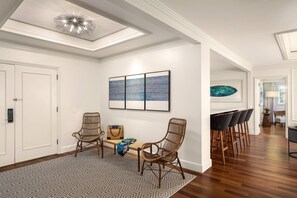 Royal Pacific Suite, 2 Bedrooms, Club Lounge access, Oceanfront | Egyptian cotton sheets, premium bedding, down comforters, pillowtop beds