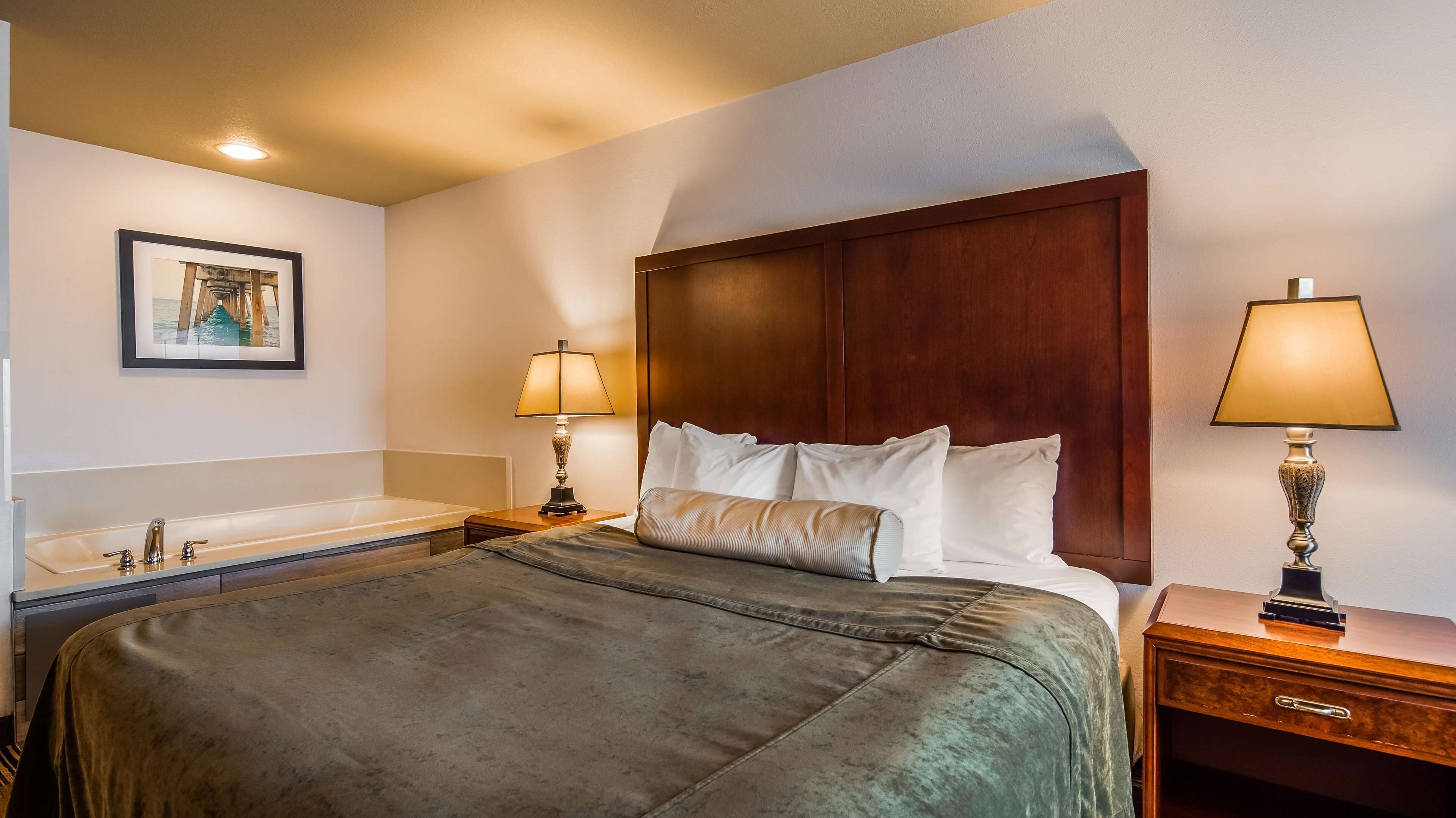 desk, laptop workspace, iron/ironing board, wifi