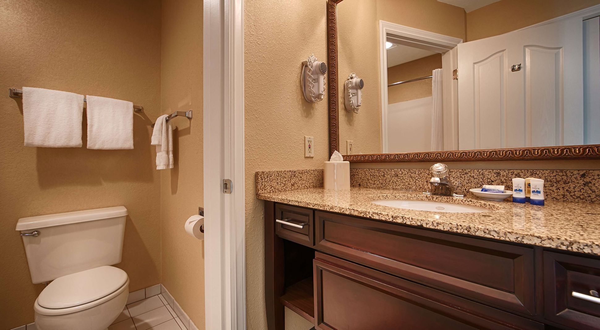 Bathroom | Eco-friendly toiletries, hair dryer, towels