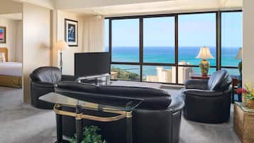 32-inch LCD TV with cable channels, TV, DVD player