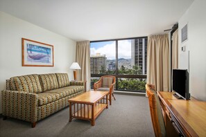 Standard Suite, 1 Bedroom | Living area | 32-inch LCD TV with cable channels, TV, DVD player