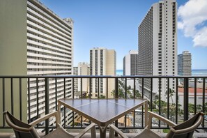 Room, 1 Queen Bed, Partial Ocean View | View from room - Aston Waikiki Sunset (Honolulu)