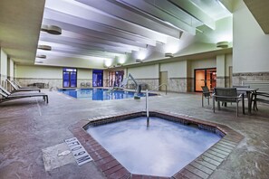 Indoor pool, pool loungers