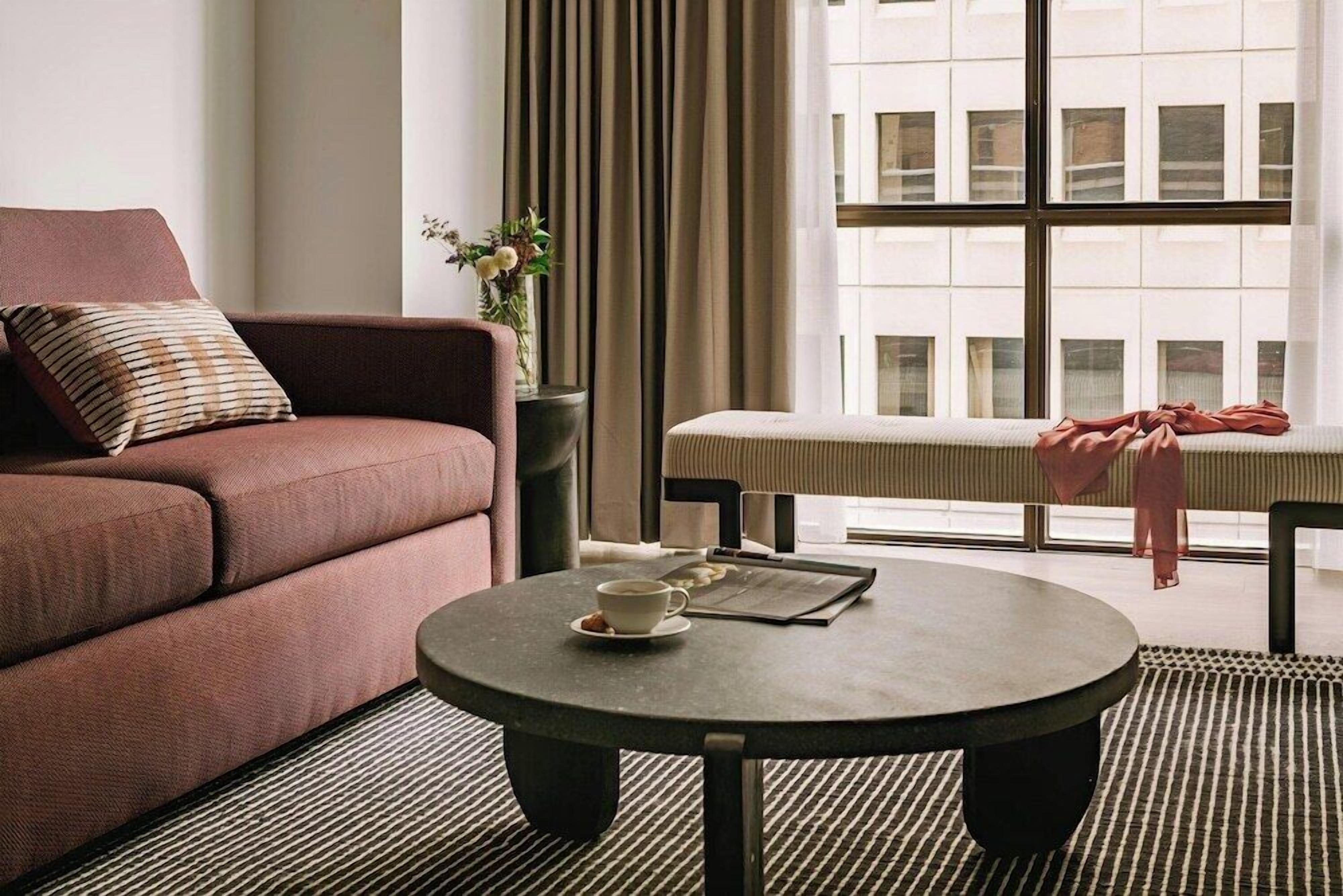 42-inch flat-screen TV with cable channels, TV