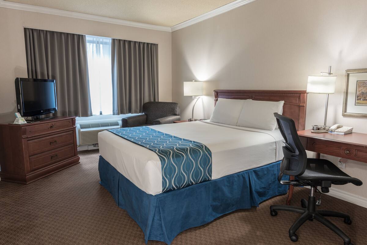 In-room safe, desk, blackout curtains, iron/ironing board
