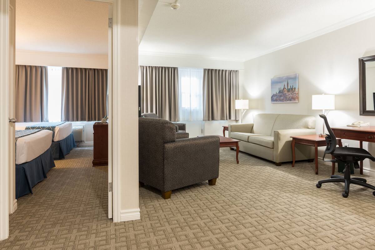 In-room safe, desk, blackout curtains, iron/ironing board