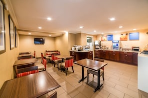 Free daily self-service breakfast
