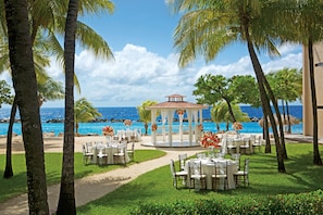 Outdoor wedding area