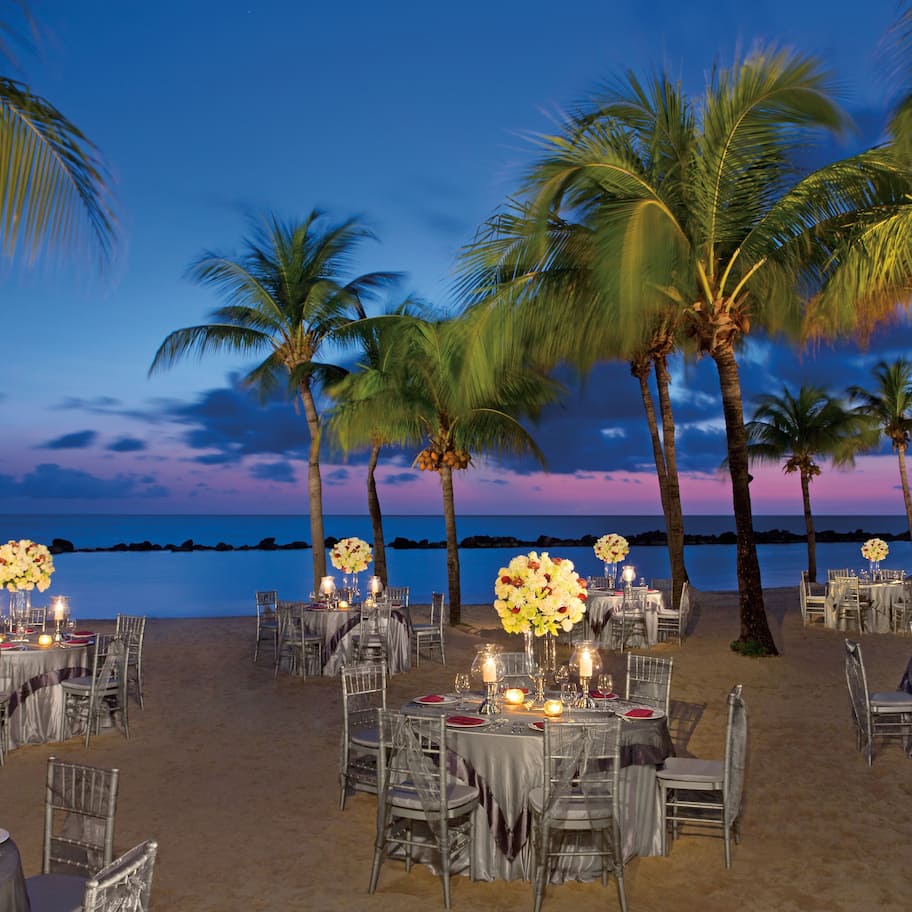 Outdoor wedding area