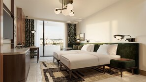 Ropa de cama de alta calidad, edredón y minibar 