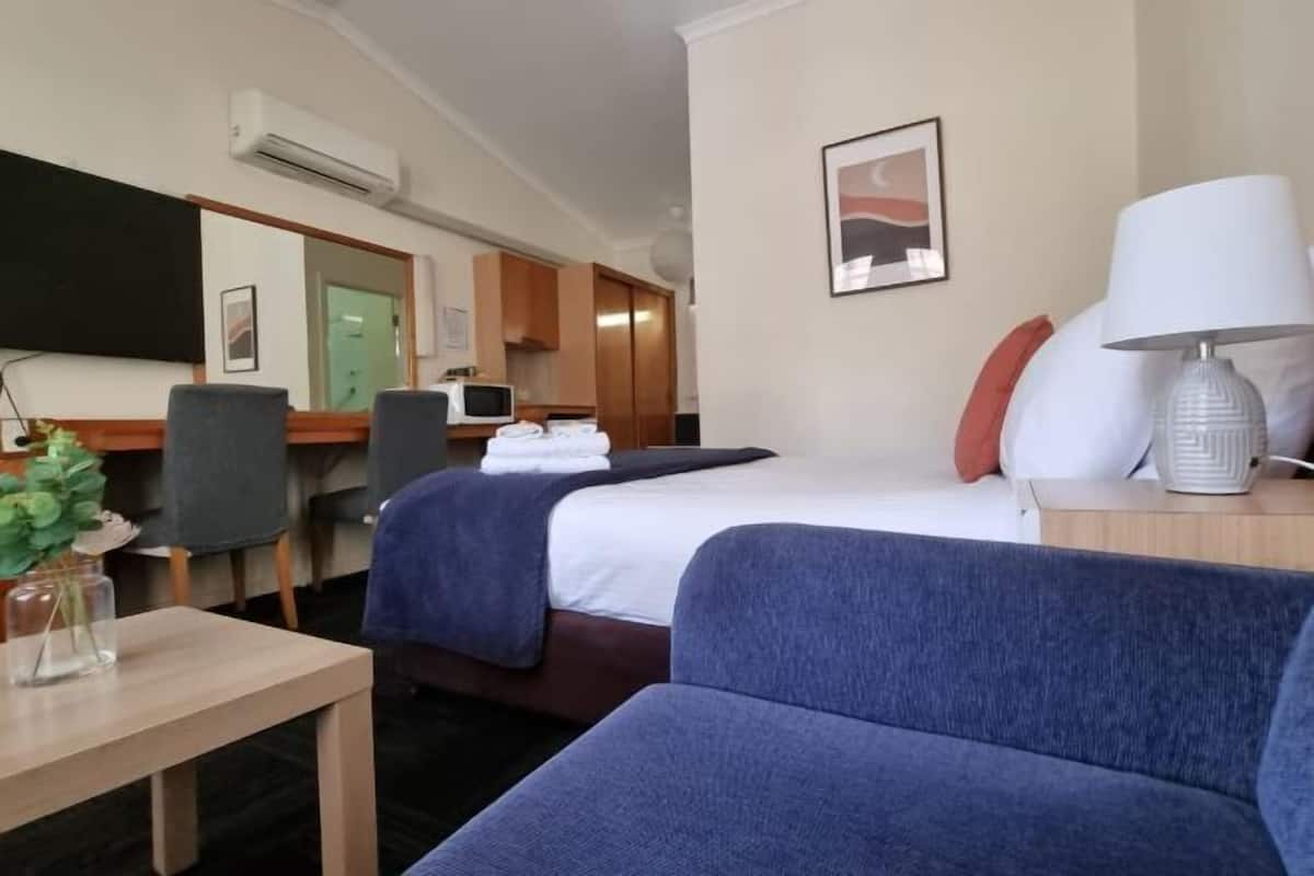 Blackout curtains, iron/ironing board, free WiFi, bed sheets