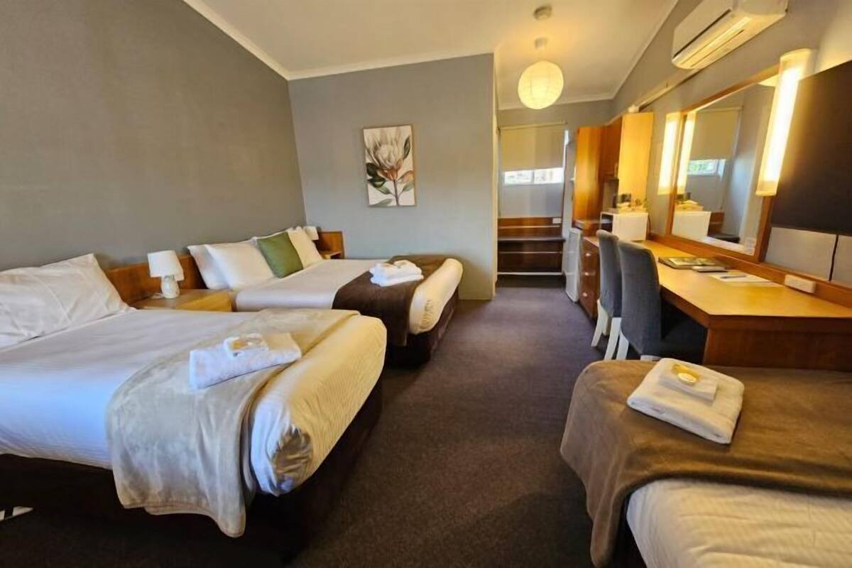 Blackout curtains, iron/ironing board, free WiFi, bed sheets