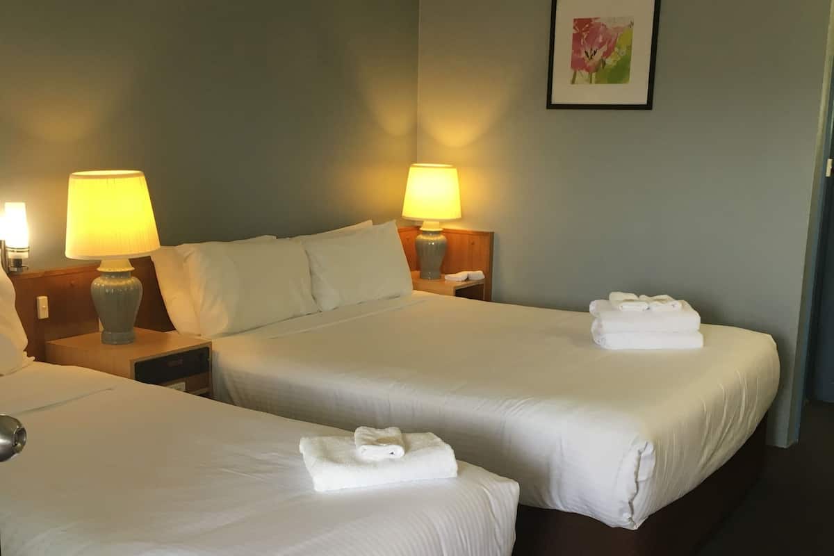 Mörkläggningsgardiner, strykjärn/strykbräda, gratis wi-fi och sängkläder