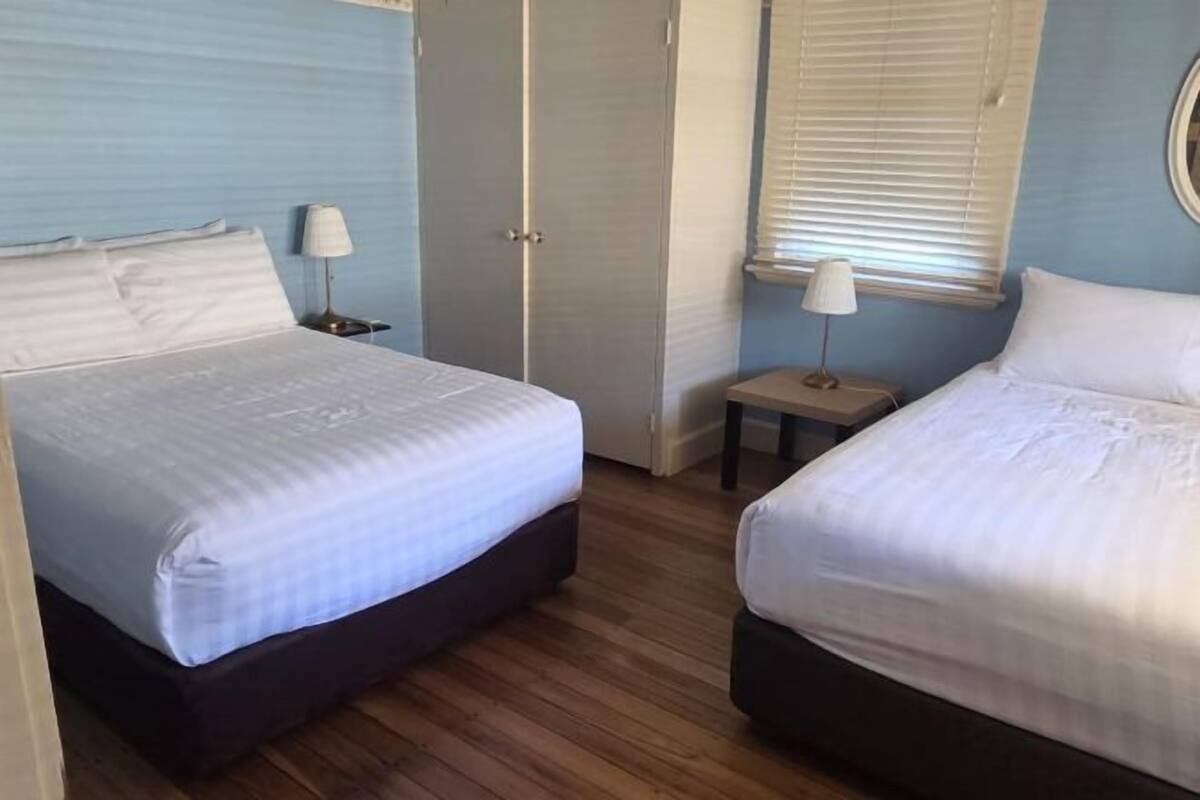 Blackout curtains, iron/ironing board, free WiFi, bed sheets