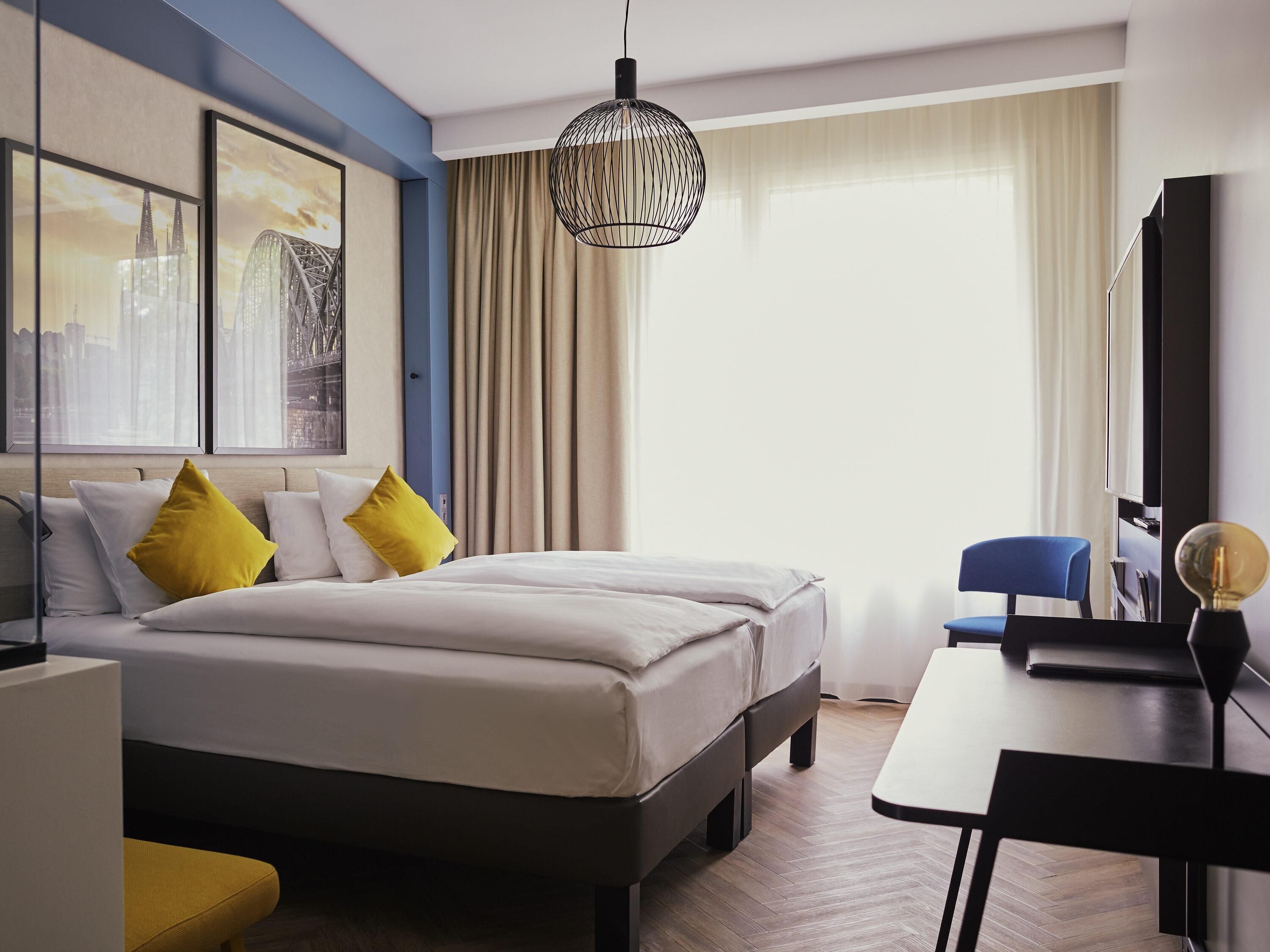 标准房, 2 张单人床 | 1 多间卧室、高档床上用品、客房内保险箱、办公桌