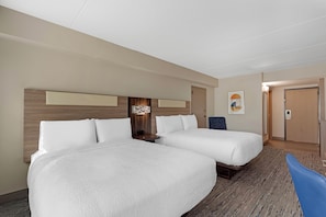 Standard Room, 2 Queen Beds, Non Smoking (Larger Room) | Desk, laptop workspace, blackout drapes, iron/ironing board