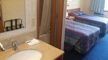 Desk, blackout curtains, free WiFi, bed sheets