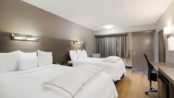 Premium Room, 2 Double Beds (Upgraded Bedding & Snack, Smoke Free) | In-room safe, desk, blackout drapes, iron/ironing board