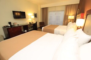 Standard Room, 2 Double Beds | In-room safe, desk, iron/ironing board, free rollaway beds