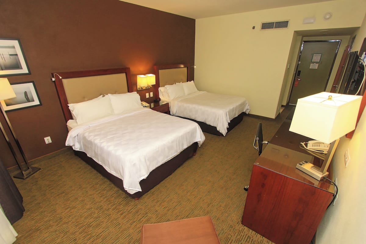 Standard Room, 2 Double Beds | In-room safe, desk, iron/ironing board, free rollaway beds
