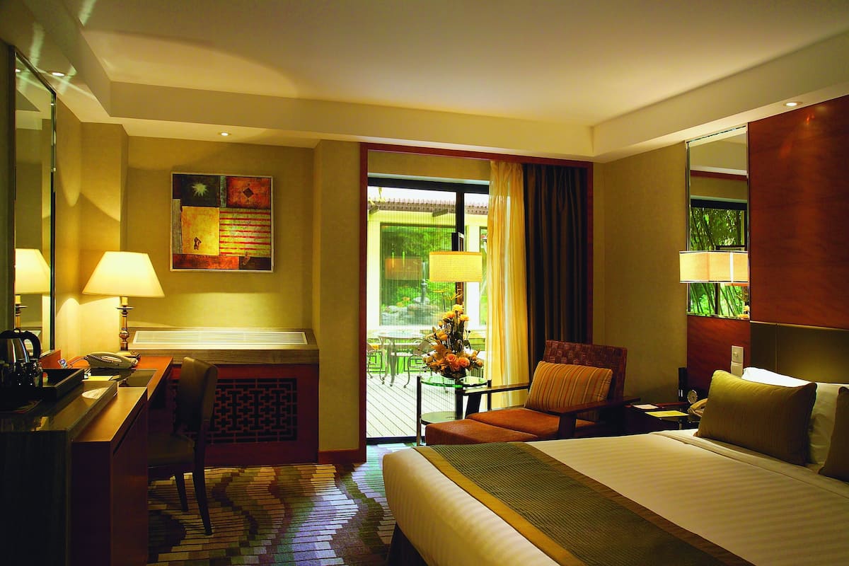 Down duvets, minibar, in-room safe, desk