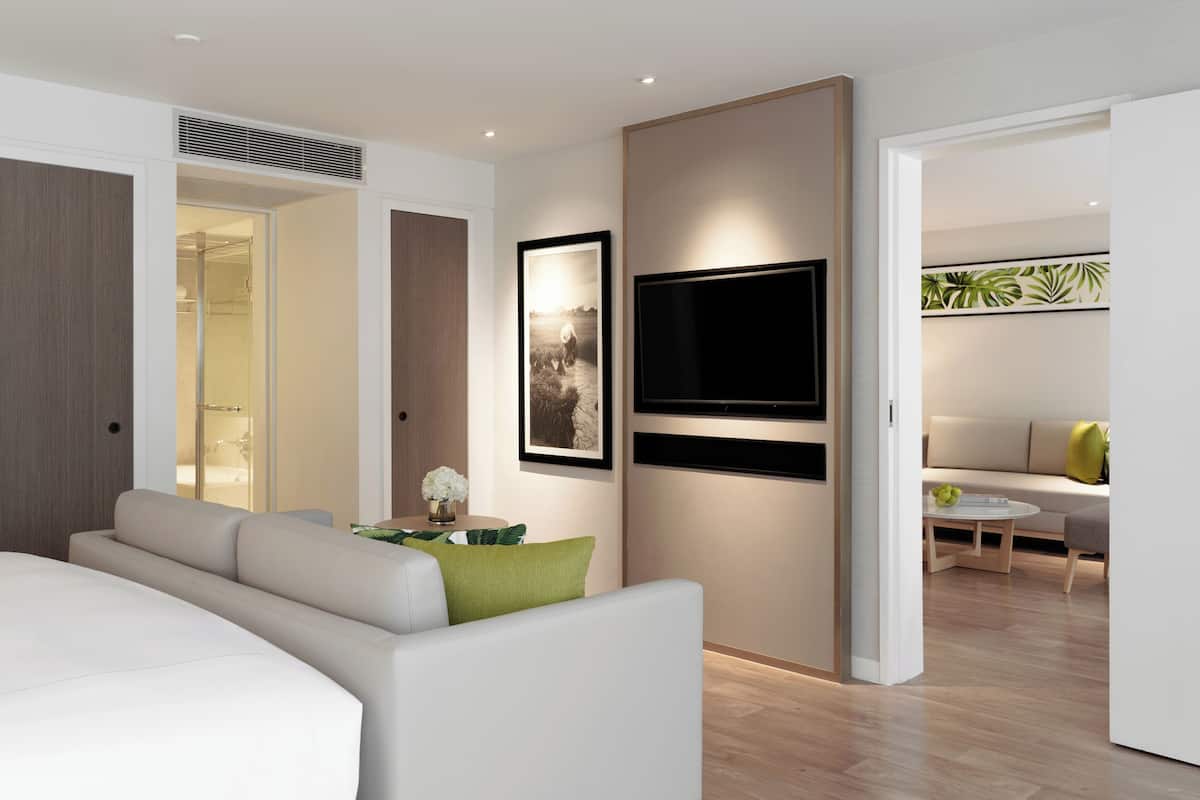 Family Suite, 1 Bedroom, 2 Twin Beds with Sofa Bed | 1 bedroom, premium bedding, memory foam beds, free minibar items