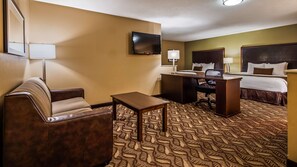 Pillowtop beds, blackout drapes, iron/ironing board