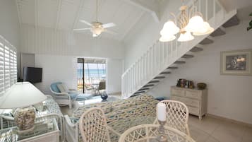 Villa, 4 Bedrooms (Oceanfront) | Living area | Plasma TV