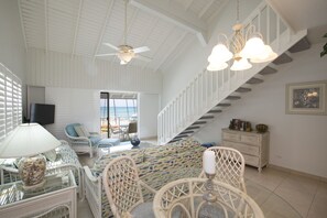 Villa, 4 Bedrooms (Oceanfront) | Living area | Plasma TV