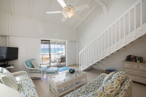 Villa, 4 Bedrooms (Oceanfront) | Living area | Plasma TV